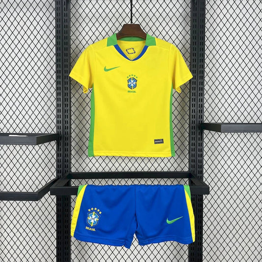 2025 Brazil Home Football Shirt Kids Size FTBL4ALL
