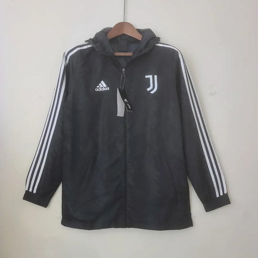 2022/2023 Juventus Windbreaker Black White Edge FTBL4ALL