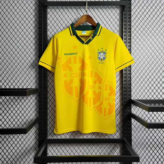 1994 Retro Brazil Soccer Jersey Home FTBL4ALL