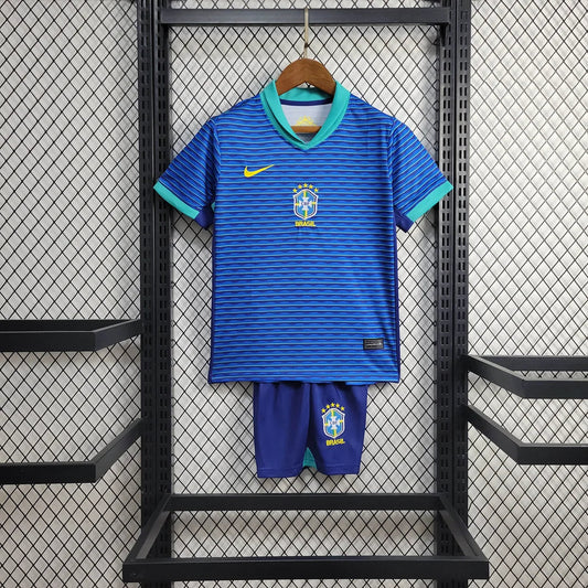 2024 Brazil Away Football Shirt Kids Size 1:1 FTBL4ALL