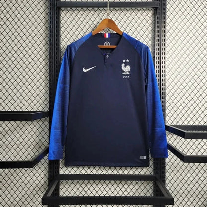 2018 Retro Long Sleeve FIFA World Cup France Home Football Shirt FTBL4ALL