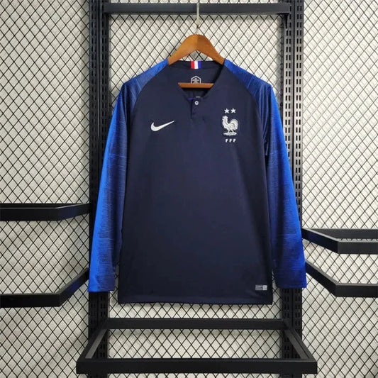 2018 Retro Long Sleeve FIFA World Cup France Home Football Shirt FTBL4ALL