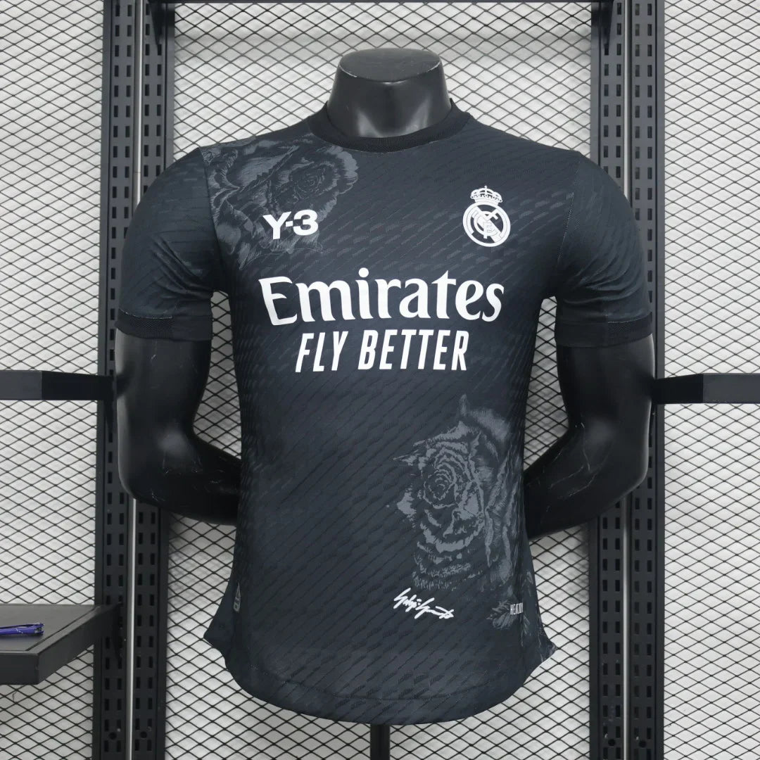 2024/2025 Real Madrid Y-3 Special Edition Black Football Shirt - Player Version FTBL4ALL