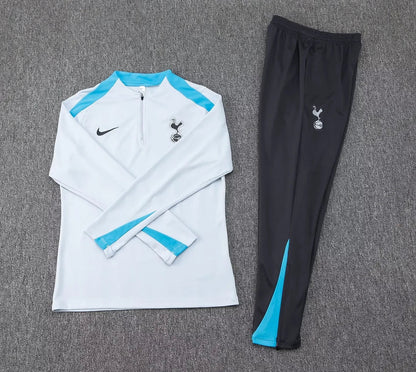 2024/2025 Tottenham Half-Pull Tracksuit Light Grey 1:1 Thai Quality FTBL4ALL