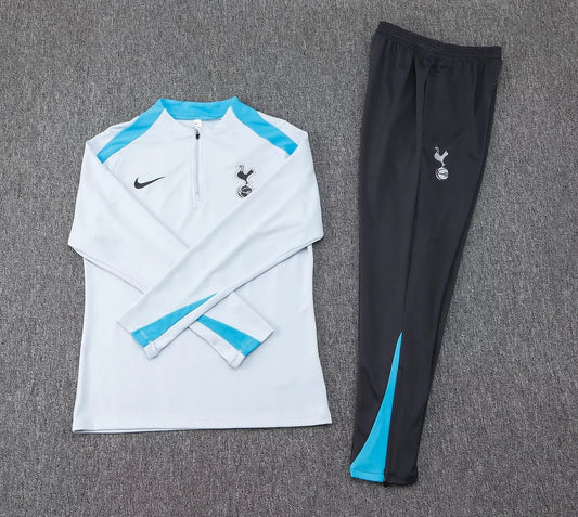 2024/2025 Tottenham Half-Pull Tracksuit Light Grey 1:1 Thai Quality FTBL4ALL