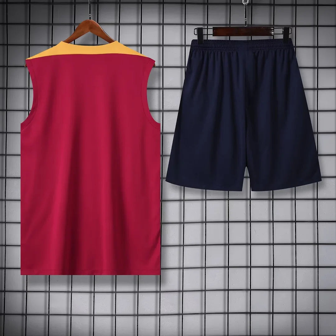 2024/2025 Barcelona pre-match training Red Jersey+Shorts 1:1 Thai Quality FTBL4ALL
