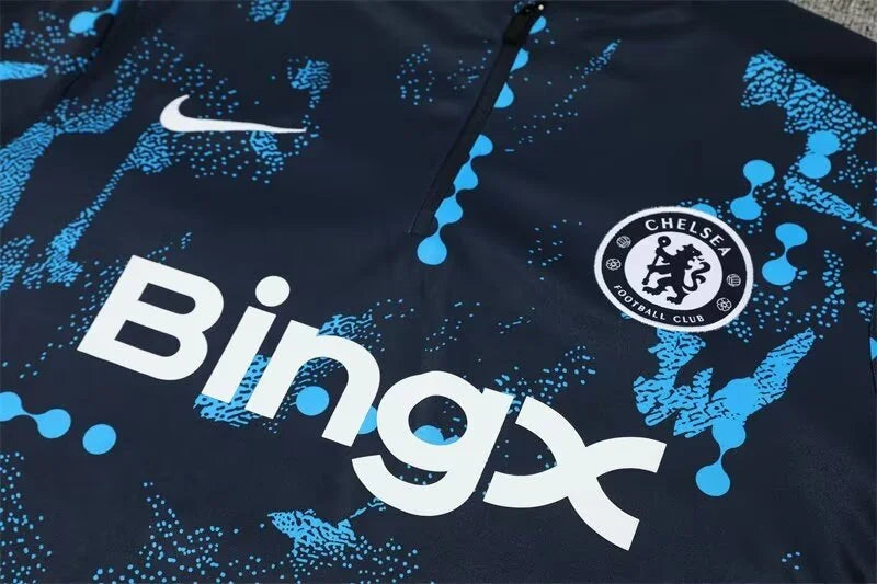 2024/2025 Chelsea Half-Pull Tracksuit Royal Blue FTBL4ALL
