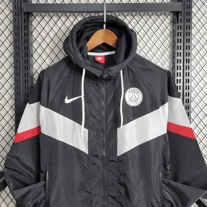 2023/2024 PSG Windbreaker Black And White Jersey FTBL4ALL