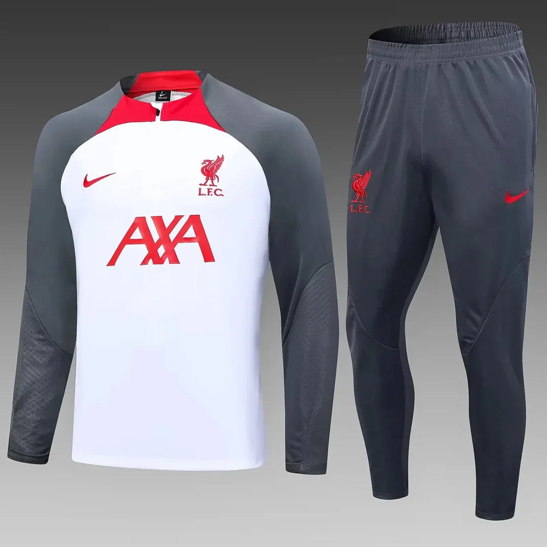 2023/2024 Liverpool Half-Pull Tracksuit Grey 1:1 Thai Quality FTBL4ALL