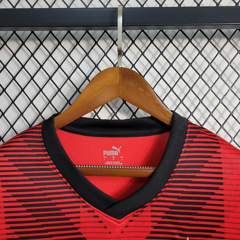 2023/2024 Long Sleeve AC Milan Home Soccer Jersey 1:1 Thai Quality FTBL4ALL