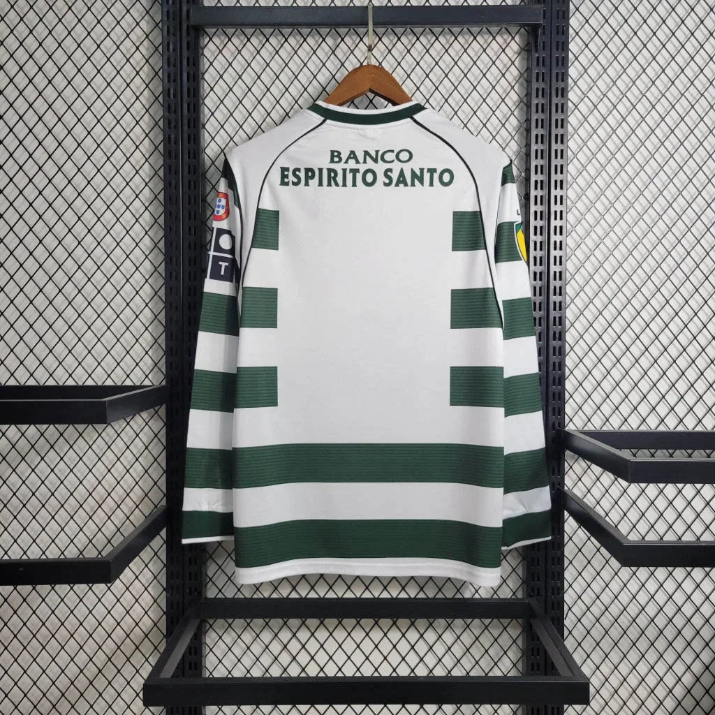 2001/2003 Retro Long Sleeve Sporting Lisbon Home Football Shirt FTBL4ALL
