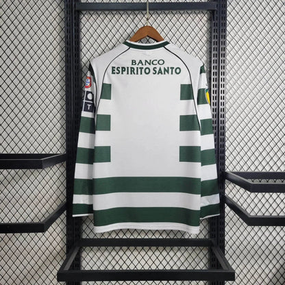 2001/2003 Retro Long Sleeve Sporting Lisbon Home Football Shirt FTBL4ALL