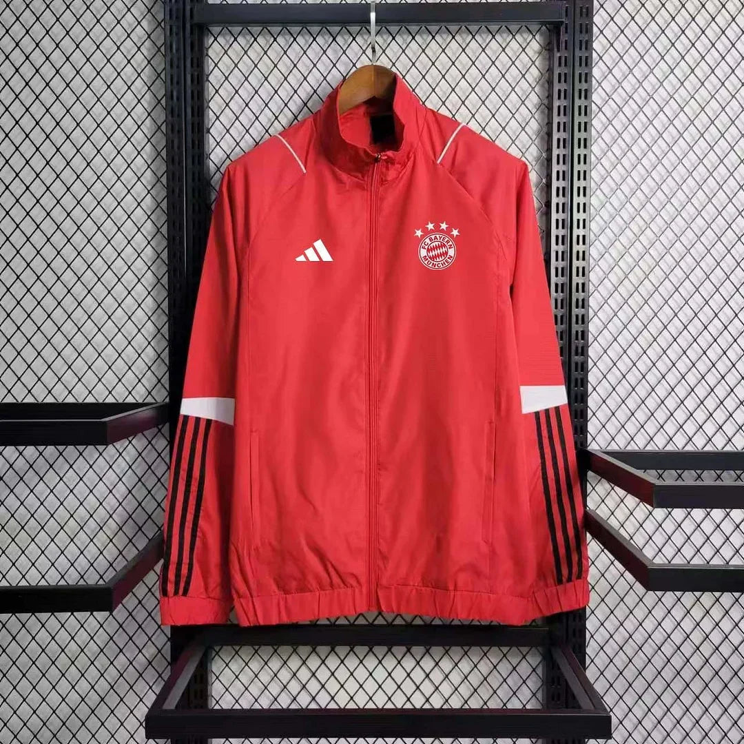 2023 Windbreaker Football Jersey Bayern Munich Red 1:1 Thai Quality FTBL4ALL