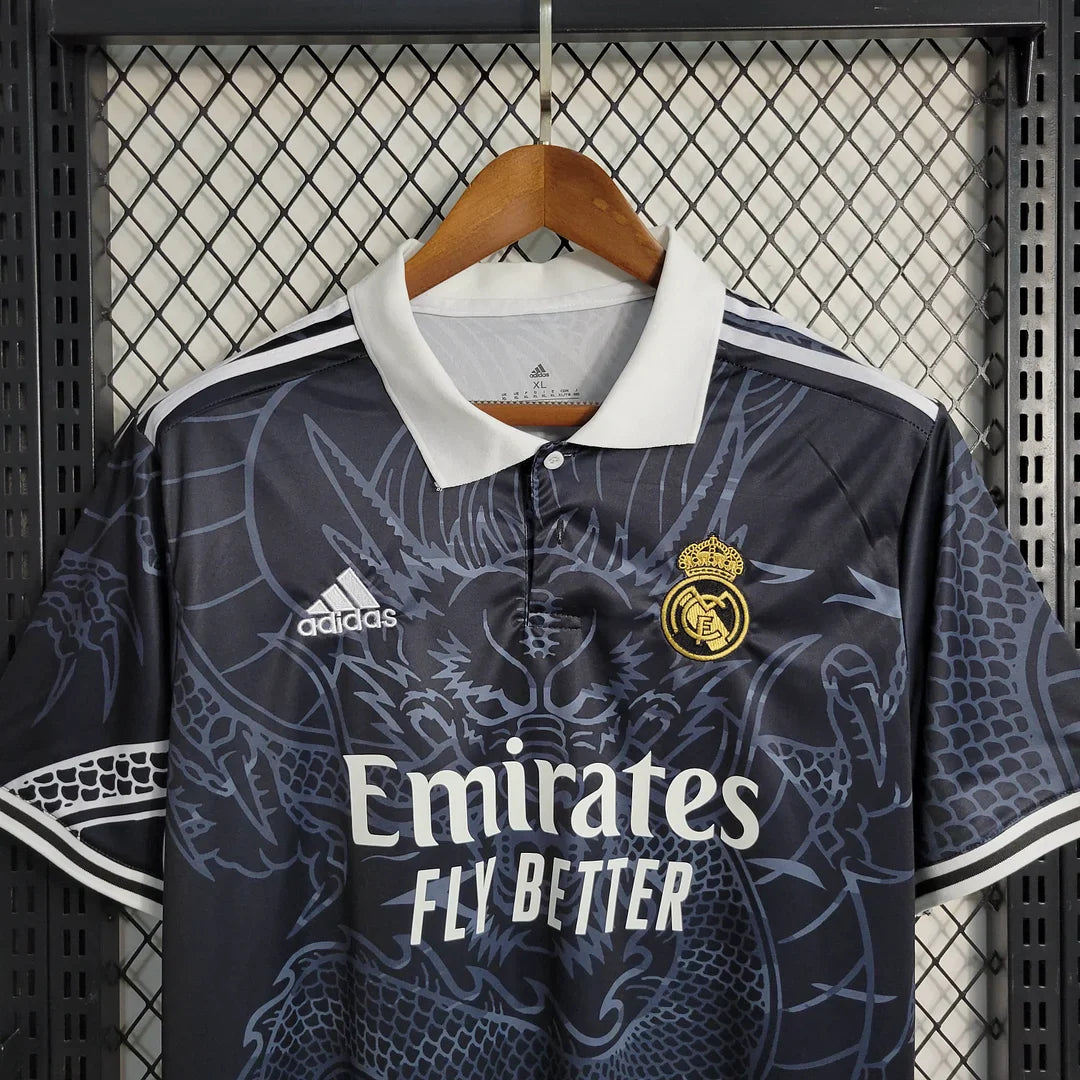 2023/2024 Real Madrid Chinese Dragon Black Football Shirt FTBL4ALL