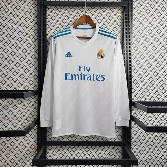 2017/2018 Retro Long Sleeve Real Madrid Home FTBL4ALL