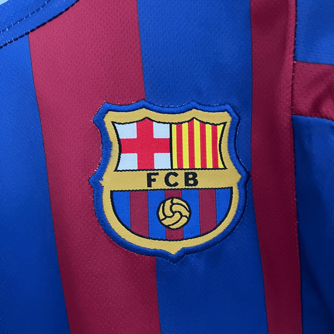 2005/2006 Retro Kids Size Barcelona Home Football Shirt 1:1 Thai Quality FTBL4ALL