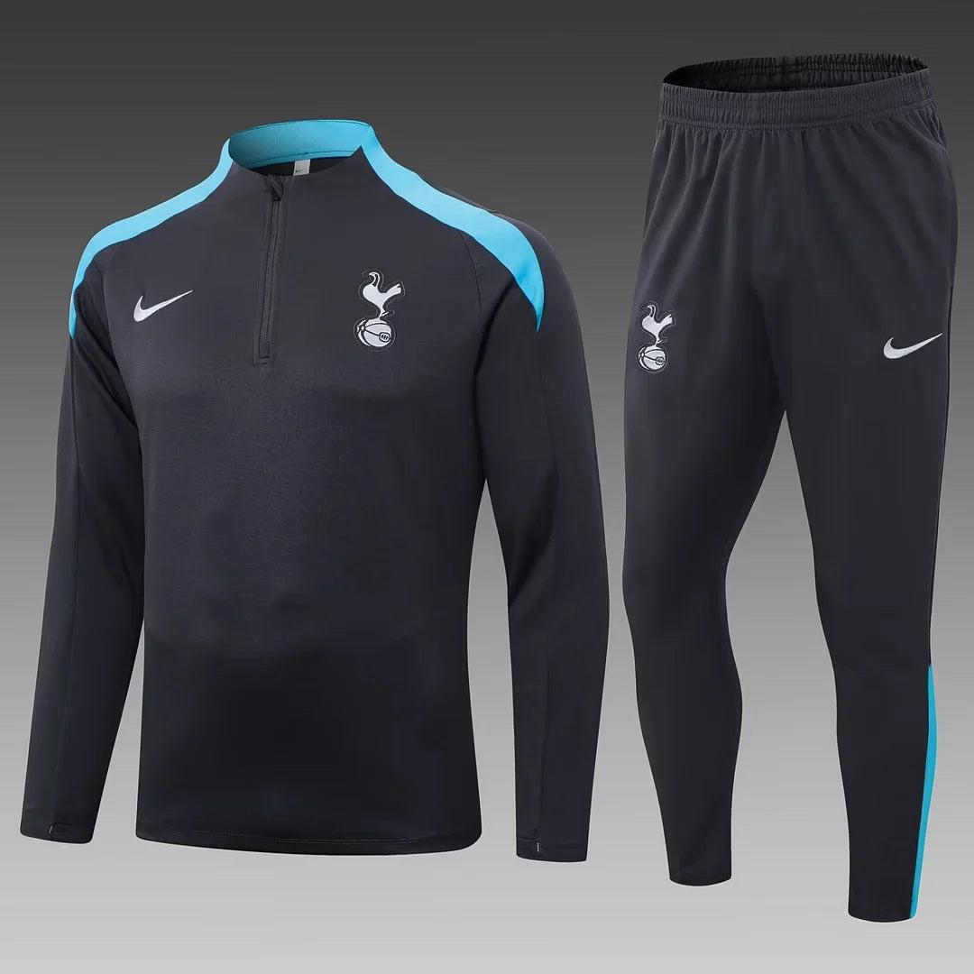 2024/2025 Tottenham Half-Pull Tracksuit Dark Grey 1:1 Thai Quality FTBL4ALL