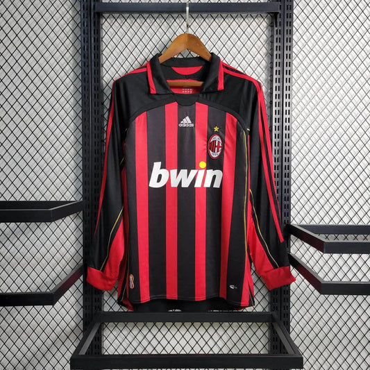 2006/2007 Retro Long Sleeve AC Milan Home Football Shirt 1:1 Thai Quality FTBL4ALL
