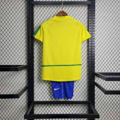 2002 Retro Kids Size Brazil Home Soccer Jersey FTBL4ALL