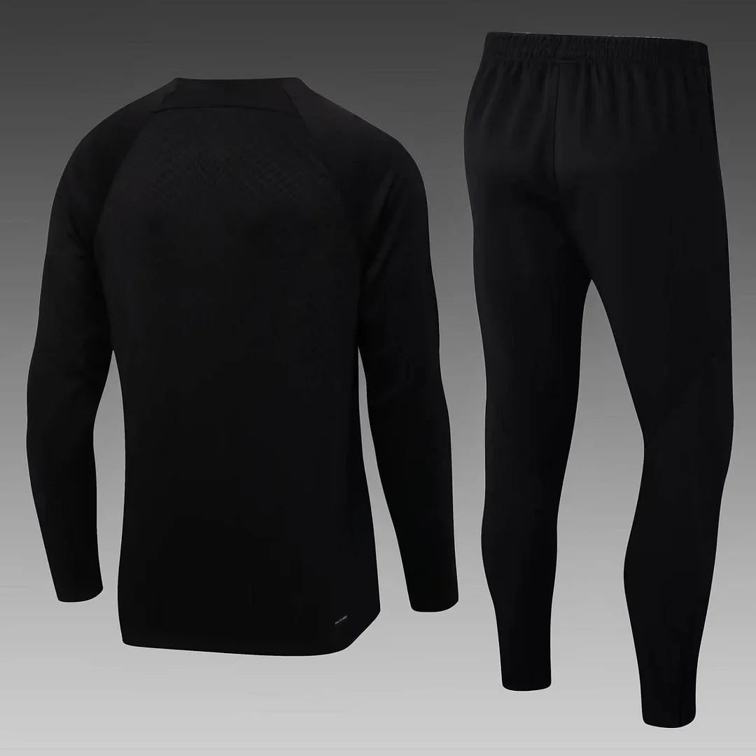 2022/2023 Psg Paris Saint-Germain Half-Pull Tracksuit Black FTBL4ALL
