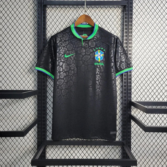 Brazil 2024 Black Leopard Special Edition Football Shirt FTBL4ALL