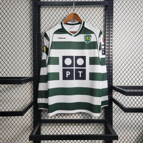 2001/2003 Retro Long Sleeve Sporting Lisbon Home Football Shirt FTBL4ALL