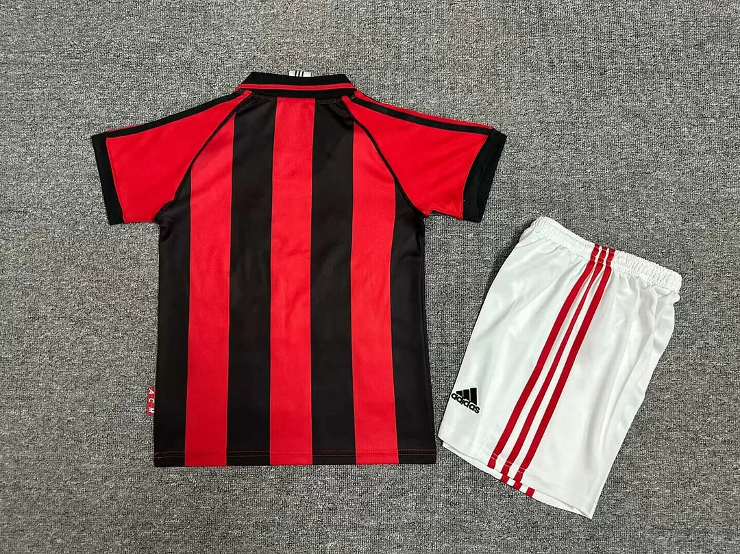 1998/1999 Retro Kids Size AC Milan Home Soccer Jersey 1:1 Thai Quality FTBL4ALL