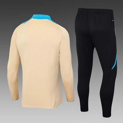 2024 Argentina Half-Pull Training Suit Khaki Football Shirt Set 1:1 Thai Quality FTBL4ALL