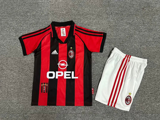 1998/1999 Retro Kids Size AC Milan Home Soccer Jersey 1:1 Thai Quality FTBL4ALL
