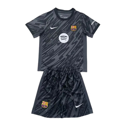 2024/2025 Kids Size Barcelona Black Goalkeeper Football Shirt FTBL4ALL