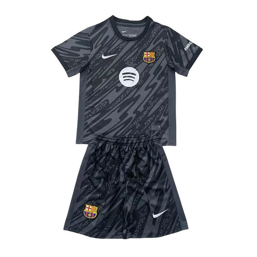 2024/2025 Kids Size Barcelona Black Goalkeeper Football Shirt FTBL4ALL