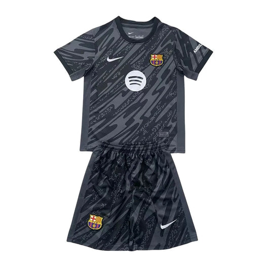 2024/2025 Kids Size Barcelona Black Goalkeeper Football Shirt FTBL4ALL
