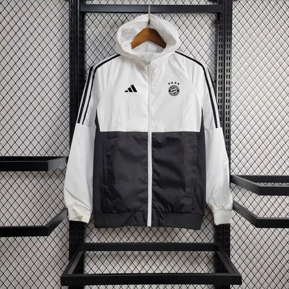 2024/2025 Bayern Munich Windbreaker White and Black FTBL4ALL