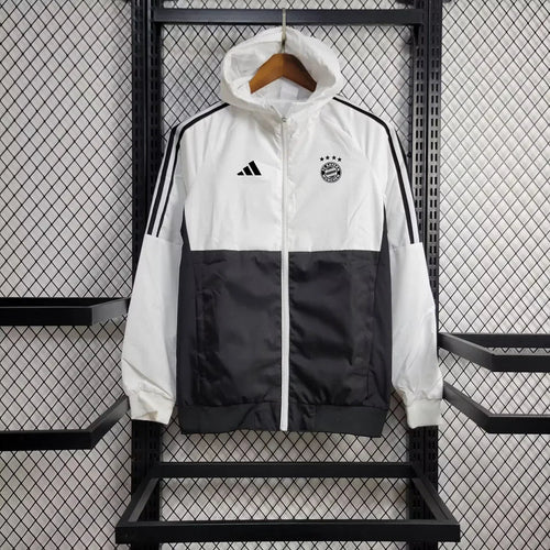2024/2025 Bayern Munich Windbreaker White and Black FTBL4ALL