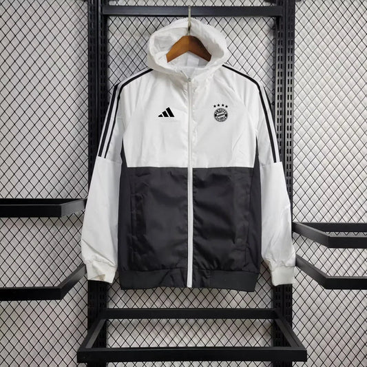 2024/2025 Bayern Munich Windbreaker White and Black FTBL4ALL