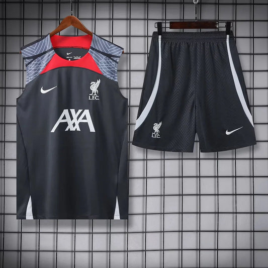 2024/2025 Liverpool Pre-match Training Black Jersey+Shorts 1:1 Thai Quality FTBL4ALL