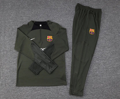 2023/2024 Barcelona Half-Pull Tracksuit Green 1:1 Thai Quality FTBL4ALL