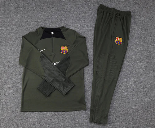 2023/2024 Barcelona Half-Pull Tracksuit Green 1:1 Thai Quality FTBL4ALL