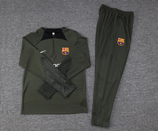 2023/2024 Barcelona Half-Pull Tracksuit Green 1:1 Thai Quality FTBL4ALL