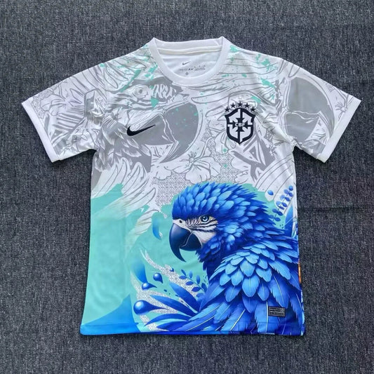 2025/2026 Brazil Special Edition White Blue Bird Football Shirt FTBL4ALL