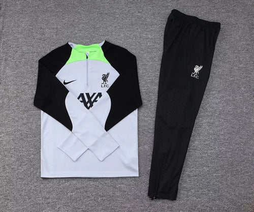 2023/2024 Liverpool Half-Pull Tracksuit  Grey Jersey 1:1 Thai Quality FTBL4ALL