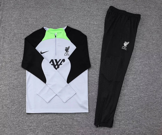 2023/2024 Liverpool Half-Pull Tracksuit  Grey Jersey 1:1 Thai Quality FTBL4ALL