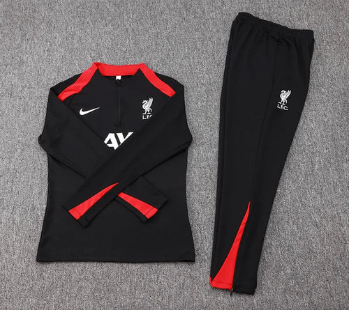 2024/2025 Liverpool Half-Pull Tracksuit Black Jersey 1:1 Thai Quality FTBL4ALL