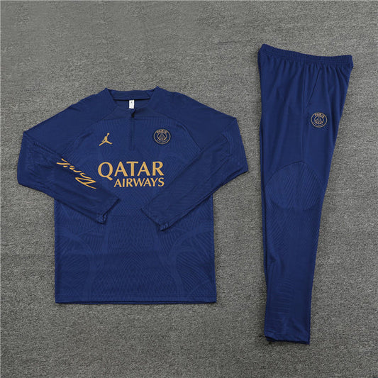 2023/2024 PSG Paris Saint-Germain Blue Half-Pull Tracksuit FTBL4ALL