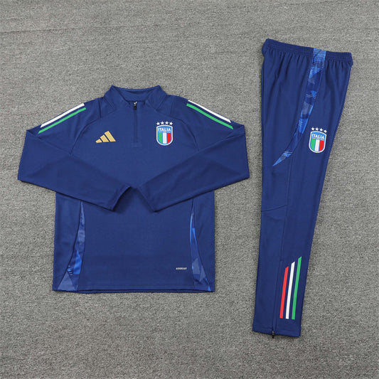 2024/2025 Italy Blue Half-Pull Tracksuit FTBL4ALL