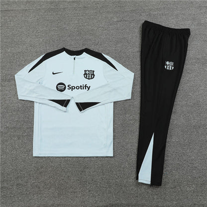 2024/2025 Barcelona Half-Pull Tracksuit Light Blue FTBL4ALL