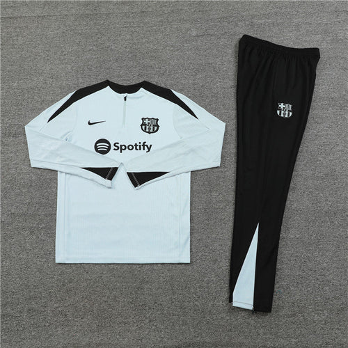 2024/2025 Barcelona Half-Pull Tracksuit Light Blue FTBL4ALL