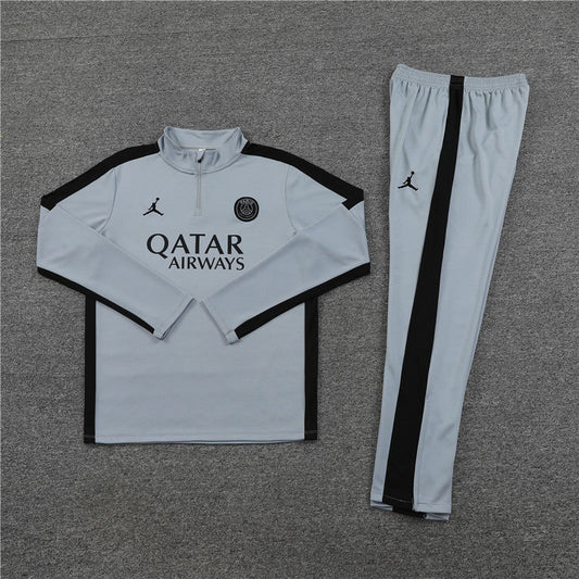 2023/2024 PSG Paris Saint-Germain Light Blue Half-Pull Tracksuit FTBL4ALL