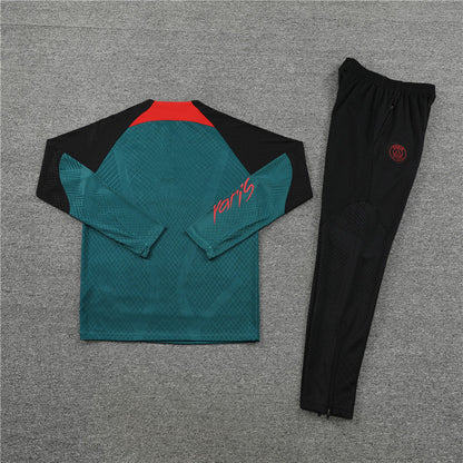 2024/2025 PSG Paris Saint-Germain Green Half-Pull Tracksuit FTBL4ALL