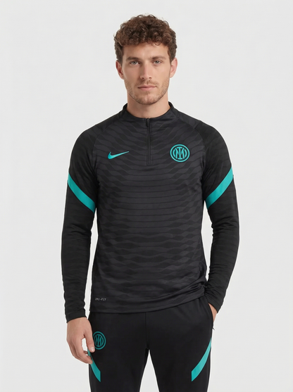 INTER MILAN BLACK AND BLUE TRACKSUIT Classic Football Jerseys
